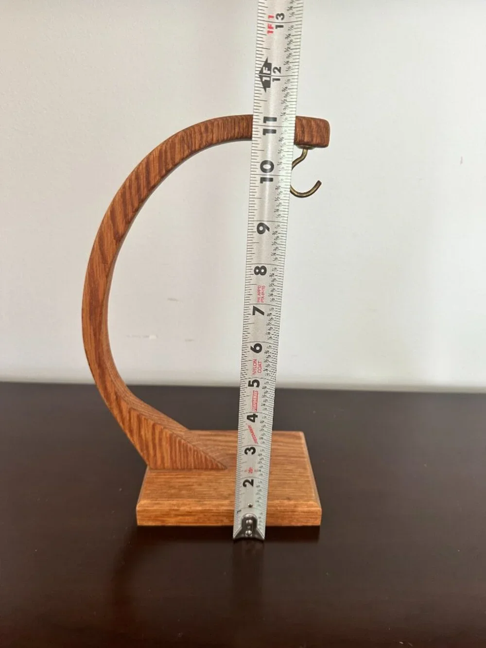 MCM Minimalist Bamboo Wood Banana Hanger Holder Countertop Hook Stand